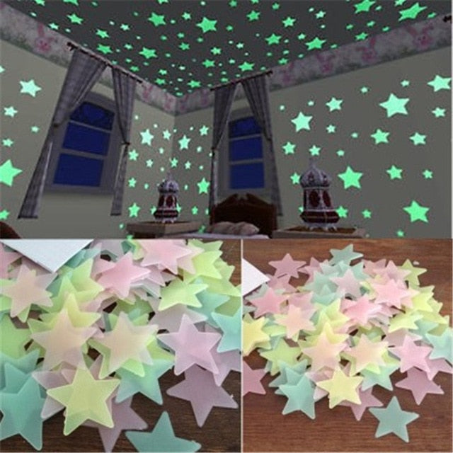50 Piece Set of 3D Glow in The Dark Stickers - Smart Style Solutions