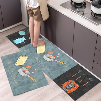 Nordic Style 2 Piece Kitchen Mats