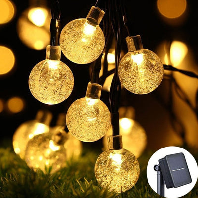 100 LED Globe Bulb Solar String Lights