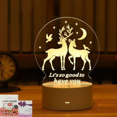 3D Acrylic Animal Shaped Holographic Lamps