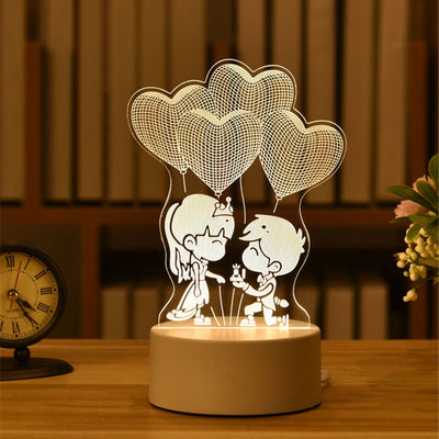 3D Acrylic Animal Shaped Holographic Lamps