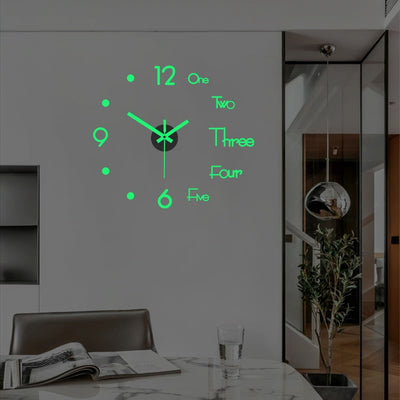 3D Luminous Large Size Wall Clocks