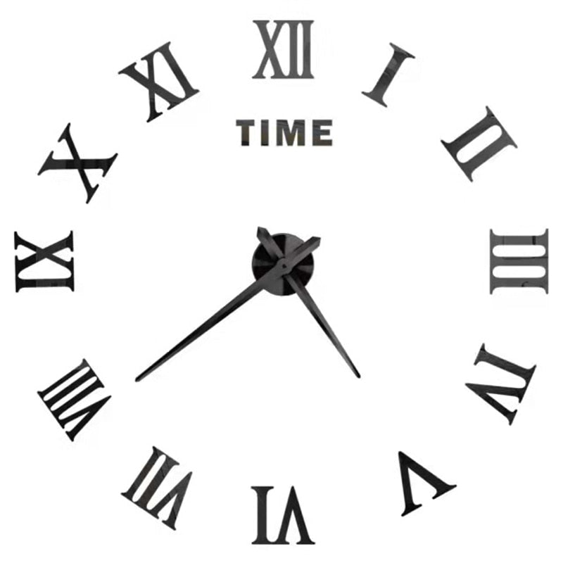 3D Roman Numeral Large Wall Clocks