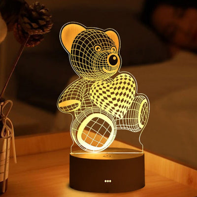 3D Acrylic Animal Shaped Holographic Lamps