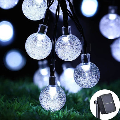 100 LED Globe Bulb Solar String Lights