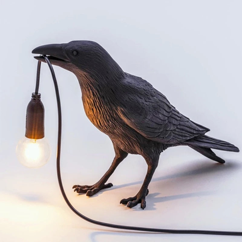 Retro Style Crow Table LED Lamps